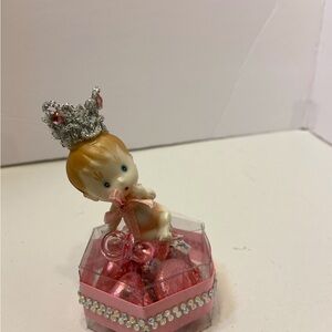 Hand Crafted Pink and Silver Baby Shower Keepsake